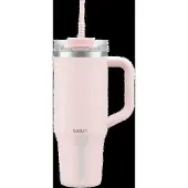 Bodum Gobelet de voyage avec paille, anse et couvercle rose poudré - 1,2 L