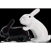 Winkee Bunny SP Shakers - Distributeur de sel et de poivre, Moulin à poivre + moulin à sel, Multicolore