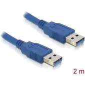 DeLOCK Câble USB A vers USB A - 2 mètres - Bleu -