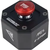 CONSPIT CES Emergency Stop, externer Not-Ausschalter - schwarz, Manette : accessoires, Rouge, Noir