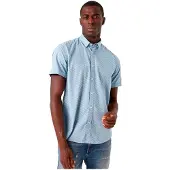 Garcia E51290 Short Sleeve Shirt Bleu S Homme