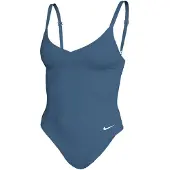 Nike Effortless Essential V-neck Swimsuit Bleu S Femme
