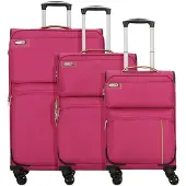 D & n lederwaren Ensemble de bagages rose