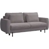 Selsey RANE - Canapé avec fonction sommeil et housse chenille hydrofuge, greige