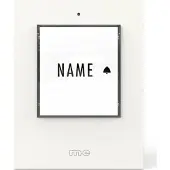 M-E Modern-Electronics m-e 41430 Bouton-poussoir de sonnette éclairé, avec plaque d'identité blanc