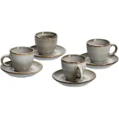 Zeller Set à espresso, Tasse, Marron
