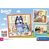 Clementoni Puzzle CLE 3x48 SuperKolor Bluey 25003