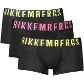 Bikkembergs Hommes, Sous-vêtements, Schwarz Polyester Männer Boxer Unterwäsche, Noir, (Lot de 3, XL)