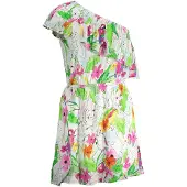 Desigual Femmes, Robe, White Viscose Women Dress, Blanc, (S)