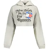 Tommy Hilfiger Femmes, Pull-over, Grigio Cotton Women Sweatshirt, Gris, (M)