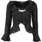 Desigual Femmes, Chemisier, Nero Poliammide Donna Blouse, Noir, (M)