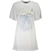 Cavalli Class Femmes, T-shirt, Bianco Cotton Women T-Shirt, Blanc, (S)