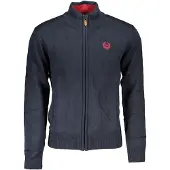 Gianmarco Venturi Hommes, Pull-over, Gianmarco Venturi Blauer Baumwollpullover, Bleu, (L)