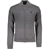 Gianmarco Venturi Hommes, Pull-over, Gianmarco Venturi Grauer Baumwoll-Pullover, Gris, (XXL)