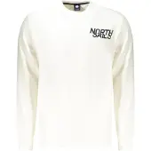 North sails Hommes, Pull-over, White Cotton Men's Sweatshirt, Blanc, (XL)
