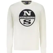 North sails Hommes, Pull-over, White Cotton Men's Sweatshirt, Blanc, (XXL)