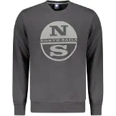 North sails Hommes, Pull-over, Black Cotton Men Sweatshirt, Noir, (S)