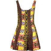 Desigual Robe bleu marine / marron / safran / rouge foncé
