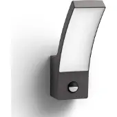 Philips Applique LED d'extérieur 8719514417731 Splay IP44 12 W 1200 lm 4000 K anthracite avec détecteur de mouvement
