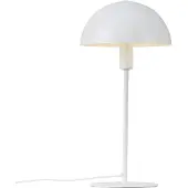 Noortrade Lampe de table / lampe de chevet Ellen, blanc, métal, 40,5 cm, compatible LED