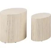 Ebuy24 Mice table basse lot de 2 pièces beige.