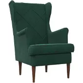 vidaXL fauteuil Vert foncé Velours