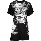 Cavalli Class Femmes, Robe, Black Cotton Women Dress, Noir, (S)