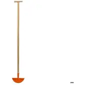 Flo Couteau à gazon - - 130 cm - Largeur de travail 200 mm - Acier - Manche en bois - Forme demi-lune - Type de manche T