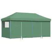 vidaXL Tente de réception pliable Pop-Up avec 4 panneaux latéraux vert