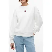 Tommy Hilfiger Bxy Badge Crew Sweatshirt Blanc S Femme