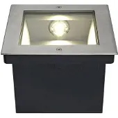 SLV Dasar 255 encastré de sol carré 25,5 x25,5 cm asymétrique LED blanc neutre