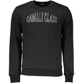 Cavalli Class Hommes, Pull-over, Sweatshirt Sans Zip Noir Homme, Noir, (XXL)