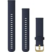 Garmin - Bracelet de remplacement/changeable - Bracelet de remplacement silicone 18mm bleu-or clair boucle - 010-12932-0A