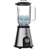 Sogo SS-5530 SuperCrusher Mixeur | Mixeur en verre, 5 vitesses, 1,5 l broyeur à glace, 1000 W - Acier inoxydable