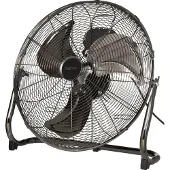 Sygonix Ventilateur de sol Ventilateur noir 120 W Métal 45cm Aluminium838