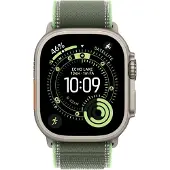 Apple Bracelet Trail Loop pour Watch | 44/45/46/49 mm - Taille M/L - Néon / Vert Titane naturel