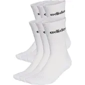 Adidas Chaussettes de sport 'Linear Crew Cushioned 6 Pair Pack' noir / blanc