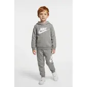 Nike Survêtement gris chiné / blanc