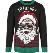 Urban Classics Pull-over 'HoHoHo' beige / vert / rouge / noir / blanc