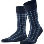 Falke Chaussettes Bleu espace, A carreaux