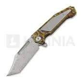 Andre de Villiers Couteau pliant Freak Damascus, Acid Rain