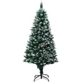 vidaXL Arbre de Noël artificiel avec 300 LED avec support Vert 180 cm