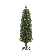 vidaXL Sapin de Noël artificiel avec 150 LEDs avec support Vert 150 cm