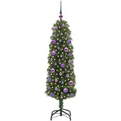 vidaXL Sapin de Noël artificiel Vert 150 cm PVC et acier et plastique