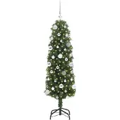 vidaXL Sapin de Noël artificiel avec 150 LEDs avec support Vert 150 cm