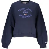 Tommy Hilfiger Femmes, Pull-over, Sweat-shirt bleu sans zip pour femmes, Bleu, (XXS)
