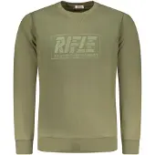Rifle Hommes, Pull-over, Sweat-shirt zippé vert pour hommes, Vert, (L)