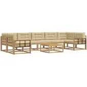 vidaXL Ensemble de salon de jardin 6 pièces, blanc et beige