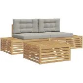 vidaXL : Ensemble de 4 fauteuils d'extérieur en polyester, couleur blanche