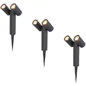 HOFTRONIC™ - Spot à piquet jardin LED 8W 690lm 2700K IP65 Noir